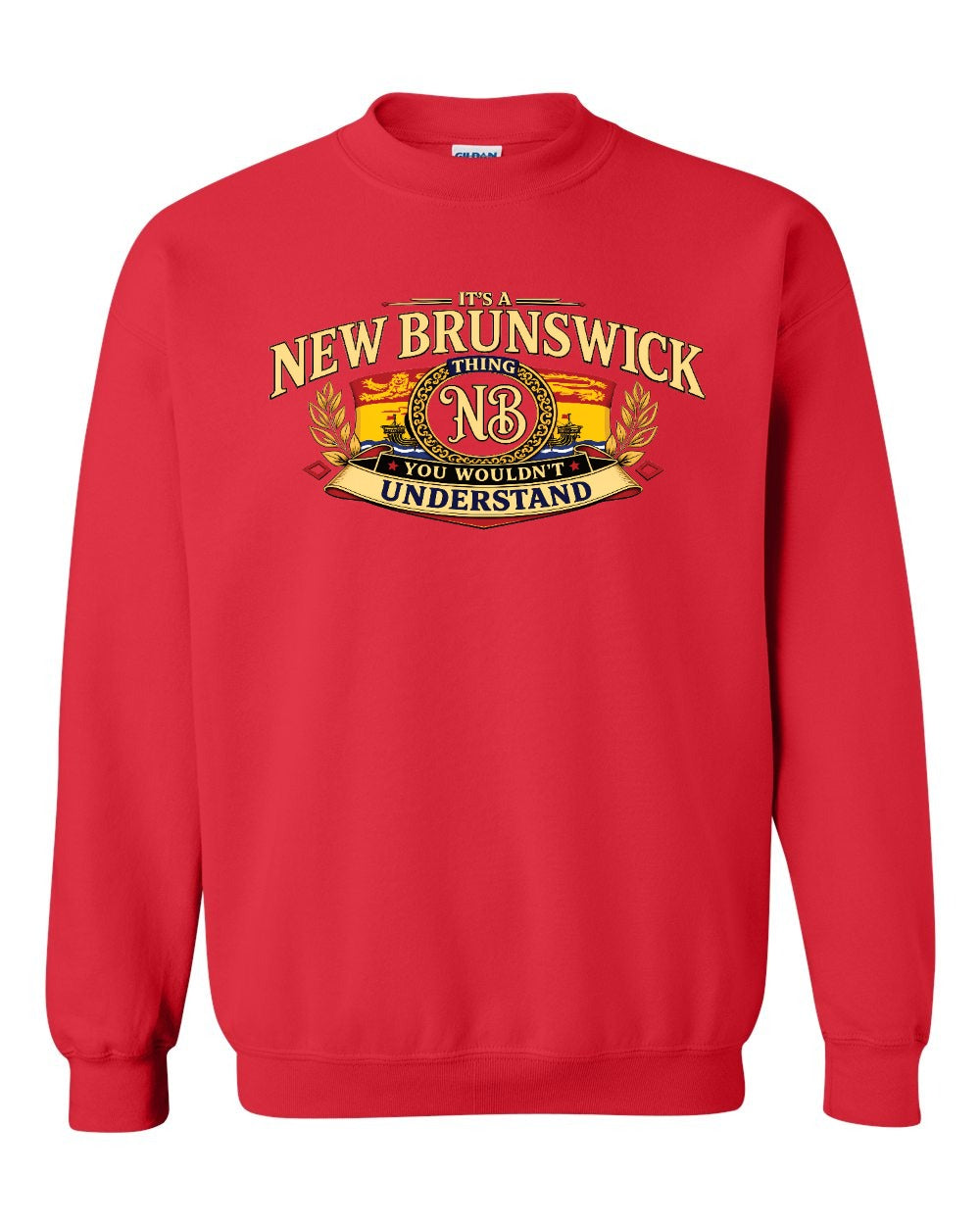 Nb Understand Full Front Crewneck Sweatshirt in Red