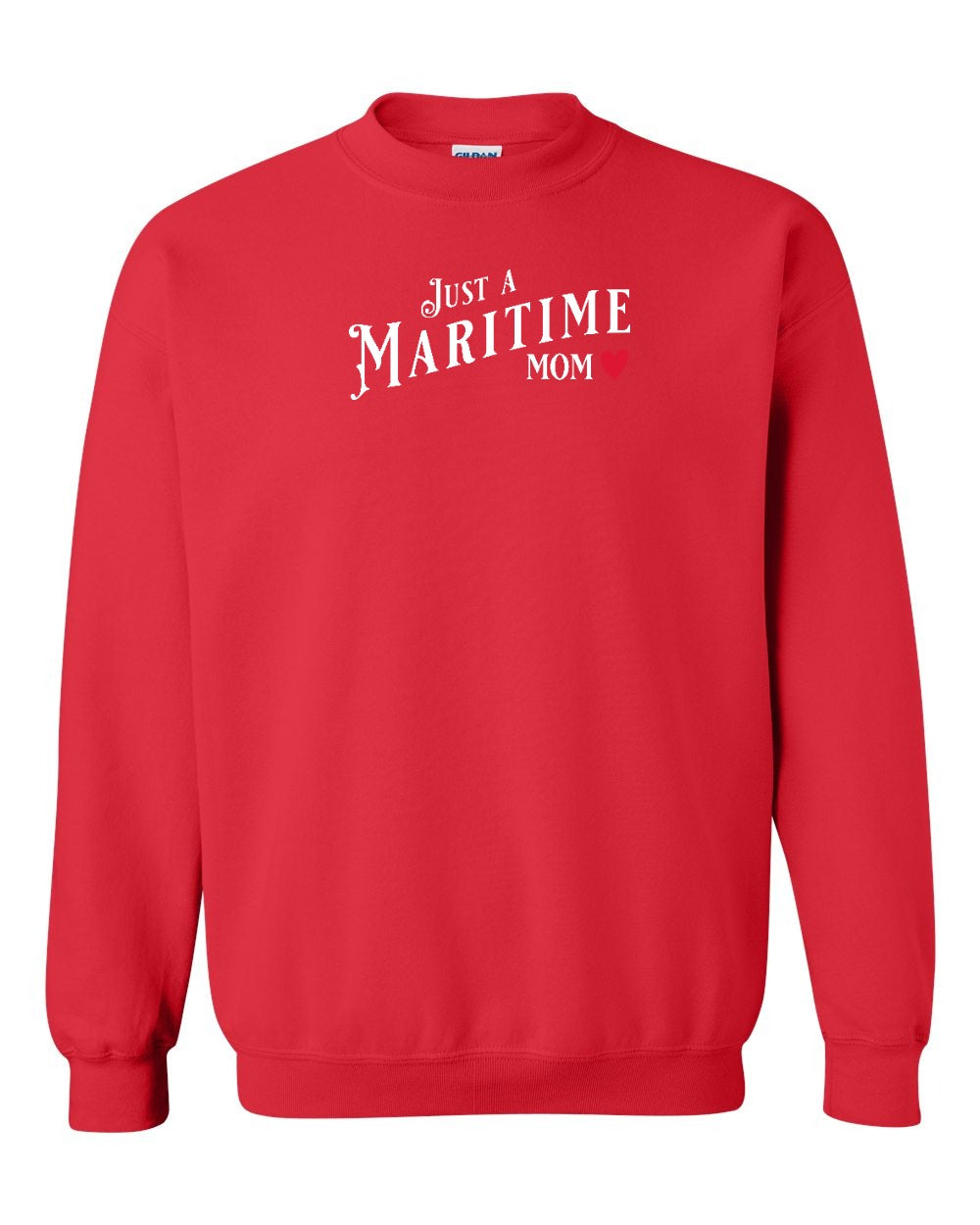 Just a maritime mom red heart Crewneck Sweatshirt - Unisex