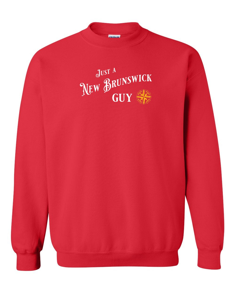 Just a NB Guy Yellow Compass Crewneck Sweatshirt - Unisex
