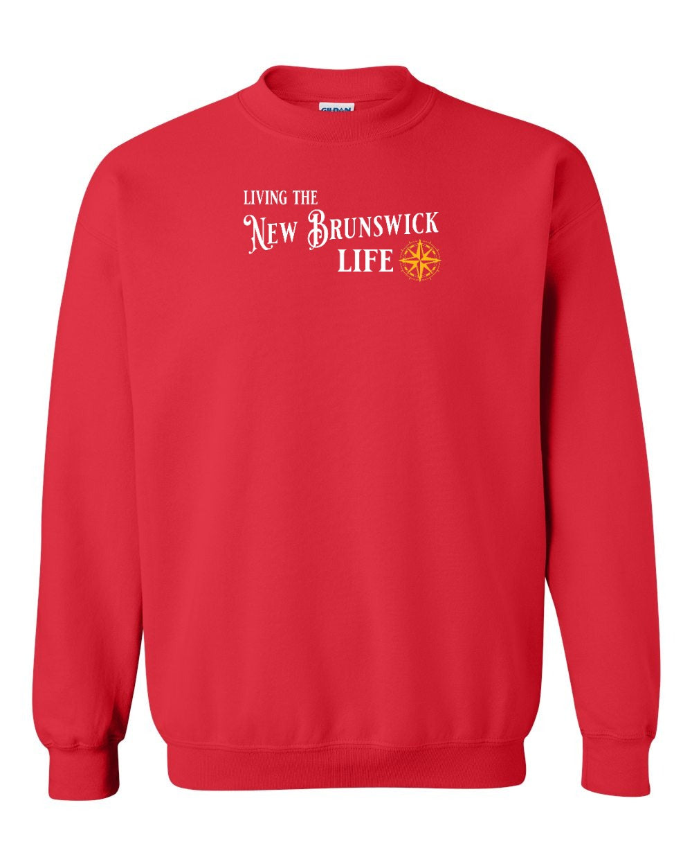 Living the NB life yellow compass Crewneck Sweatshirt - Unisex