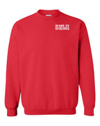 Made in NB White Lettering Left Chest Crewneck Sweatshirt - Unisex