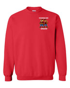 Standing Our Ground Left Chest and Back Crewneck Sweatshirt in Red