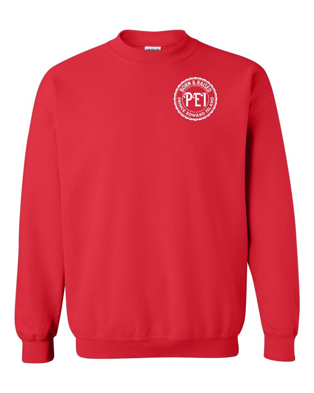 Born & Raised PEI Left Chest Crewneck Sweatshirt - Unisex