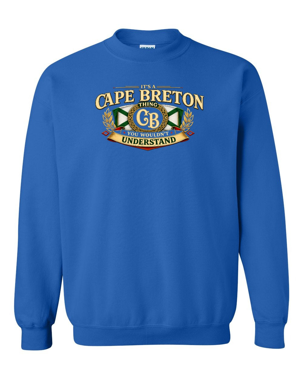 Cb Understand Flag Crewneck Sweatshirt in Royal
