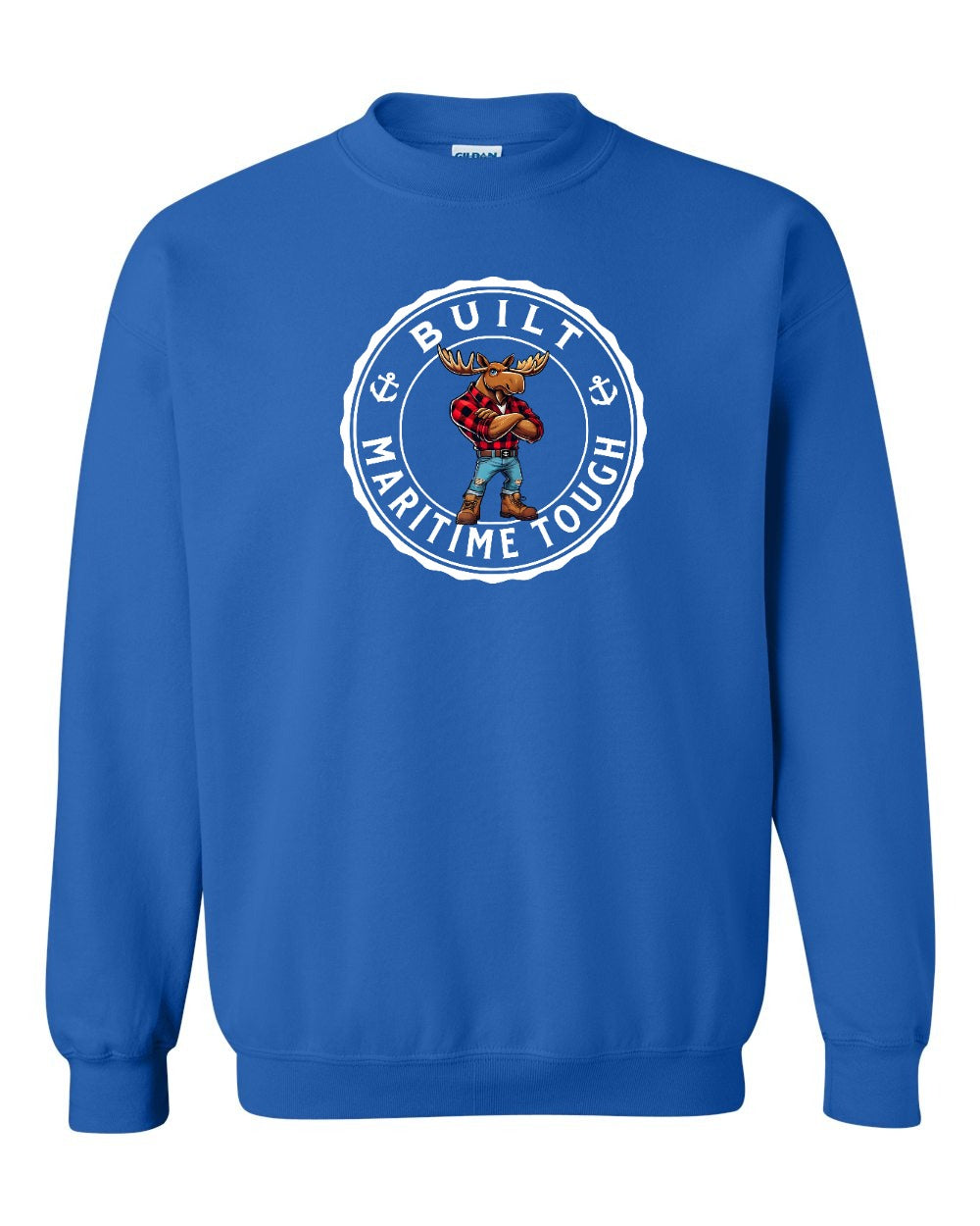Built Maritime Tough Moose Crewneck Sweatshirt - Unisex