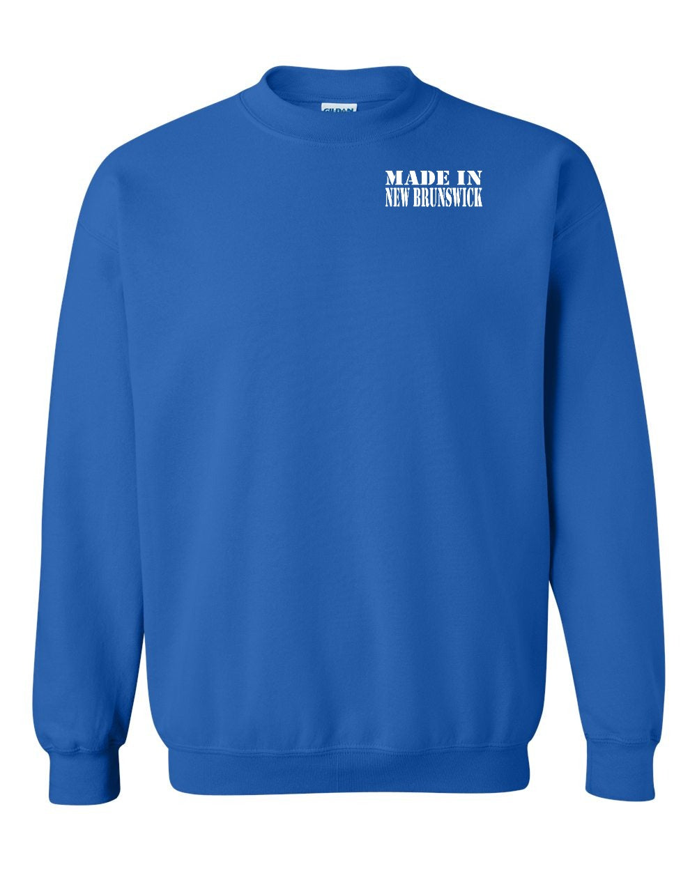 Made in NB White Lettering Left Chest Crewneck Sweatshirt - Unisex