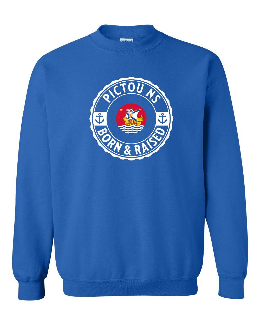 Pictou Born Raised Crewneck Sweatshirt in Royal