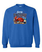 Sorry Im Crabby Crewneck Sweatshirt in Royal