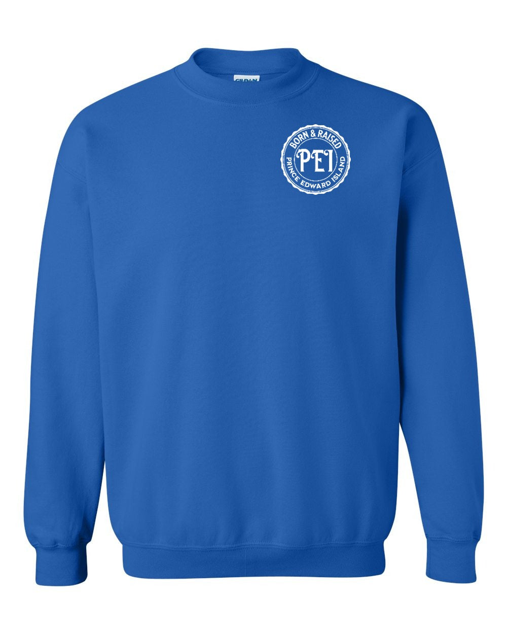 Born & Raised PEI Left Chest Crewneck Sweatshirt - Unisex