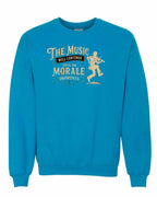 Muisic Will Continue Fiddle Crewneck Sweatshirt in Sapphire