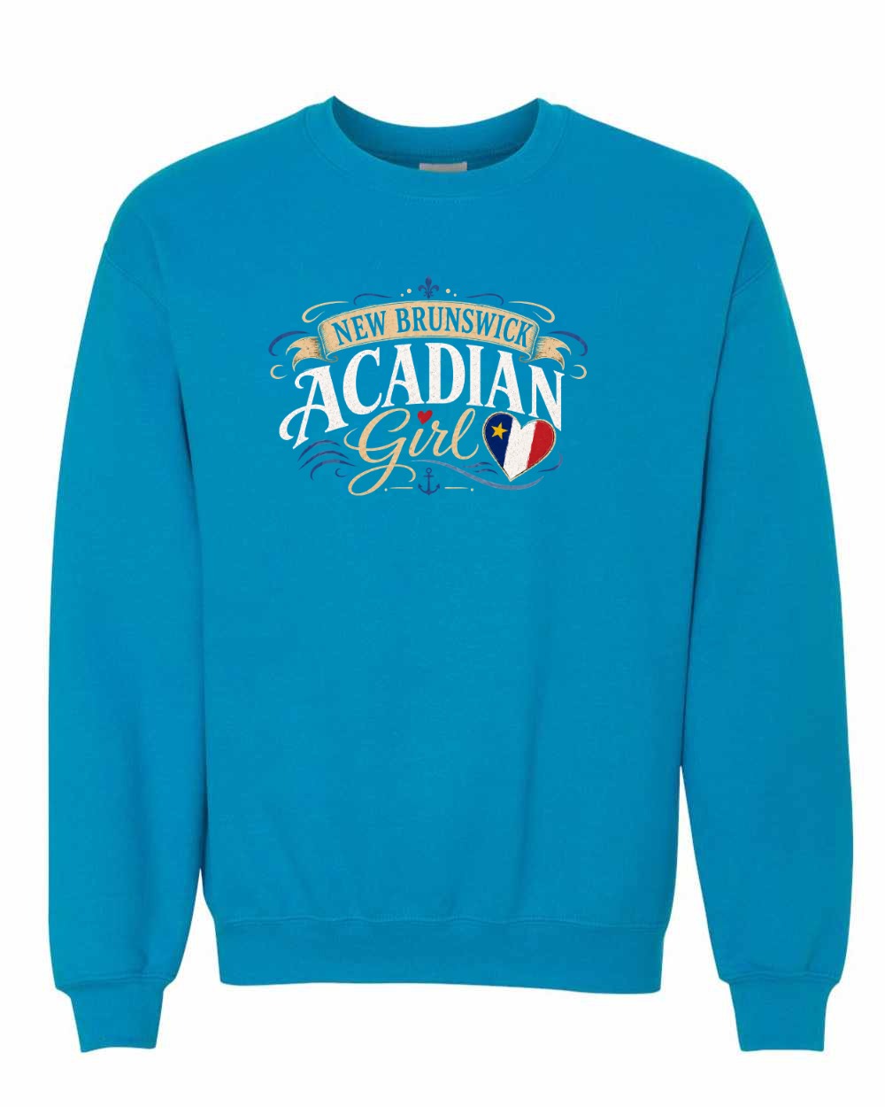 Nb Acadian Girl Crewneck Sweatshirt in Sapphire