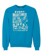 Bejezus Crewneck Sweatshirt in Sapphire