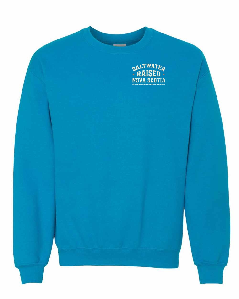 Saltwater Raised NS Sign Left Chest and Back Crewneck Sweatshirt - Unisex