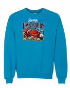 Sorry Im Crabby Crewneck Sweatshirt in Sapphire