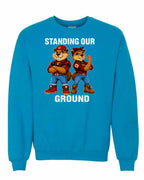 Standing Our Ground Full Front Crewneck Sweatshirt in Sapphire