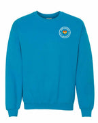 Born and Raised NB Heart Flag Left Chest & Back Crewneck Sweatshirt - Unisex