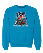 Trap Life Crewneck Sweatshirt in Sapphire