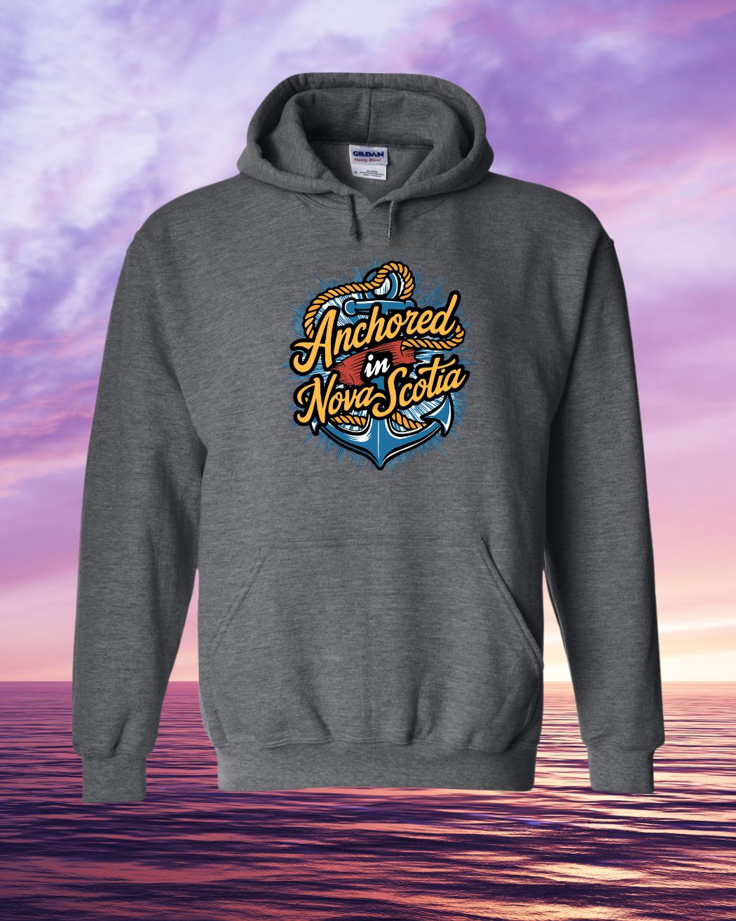 Anchored in Nova Scotia Full Front Hoodie