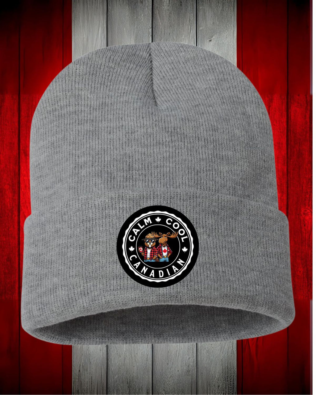 Calm Cool Canadian Moose & Beaver Toque