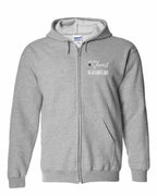 A piece of My heart in NFLD Tartan Heart Left Chest Zip Hoodie - Unisex