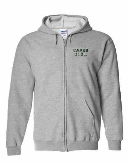 Caper Girl Left Chest Zip Hoodie