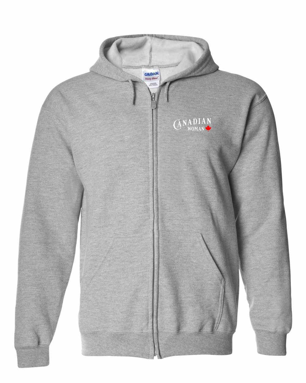 Canadian Woman Left Chest Zip Hoodie - Gildan Canada (sewn Internationally)