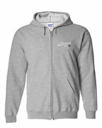 Just a NFLD Girl Tartan Left Chest and Back Zip Hoodie - Unisex