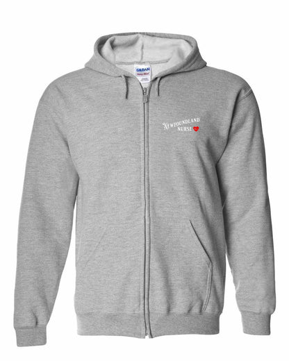 Newfoundland Nurse Left Chest Zip Hoodie