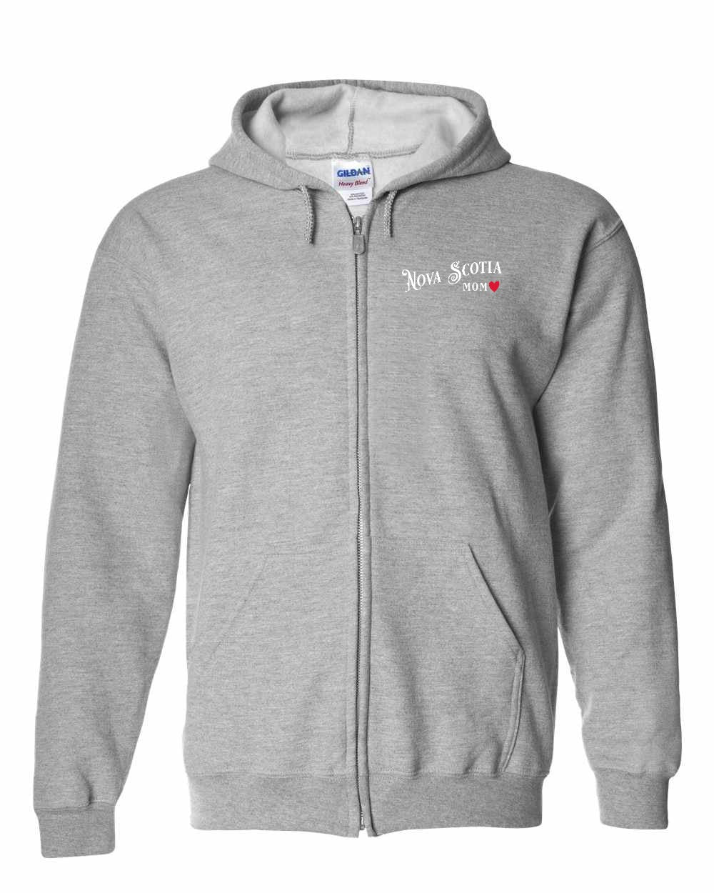 Nova Scotia Mom Left Chest and Back zip-hoodie