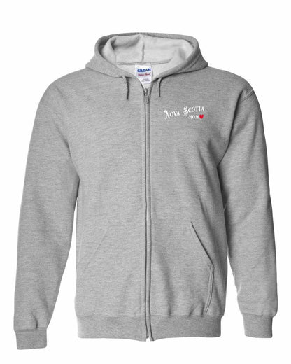 Nova Scotia Mom Left Chest and Back zip-hoodie