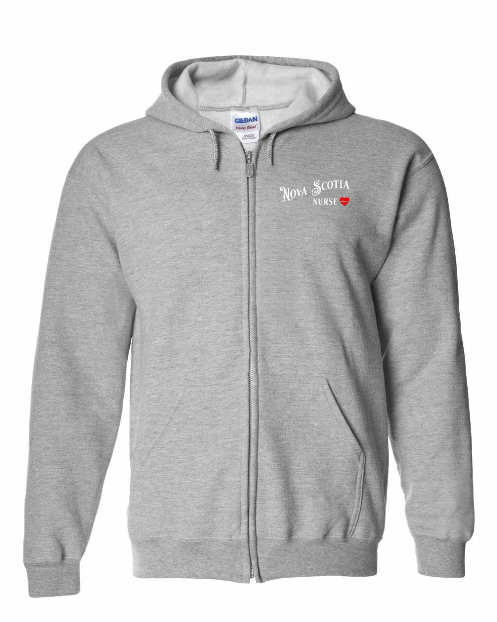Nova Scotia Nurse Left Chest and Back zip-hoodie