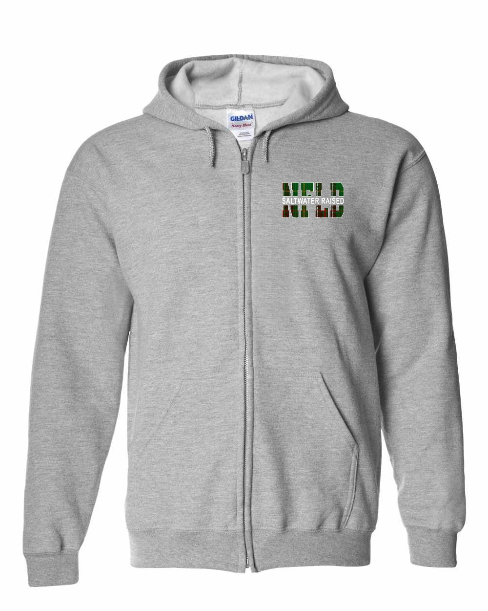 NFLD Saltwater Raised Left Chest Zip Hoodie - Unisex