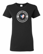 Born and Raised Heart Flag NFLD Women's Tee