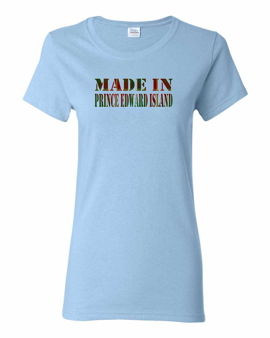 Made in PEI (Tartan) Full Front Women's Tee