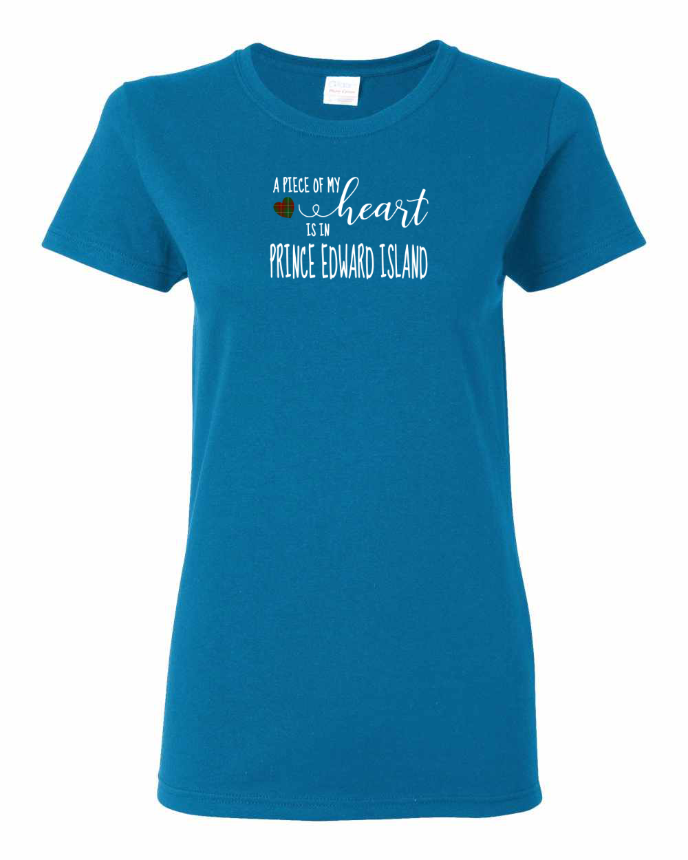 A Piece Of My Heart PEI Tartan Heart Women's Tee