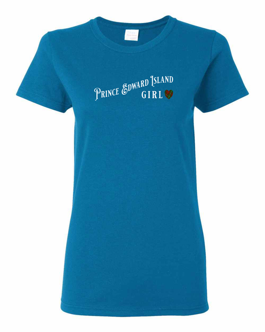 PEI Girl Tartan Heart Full Women's Tee