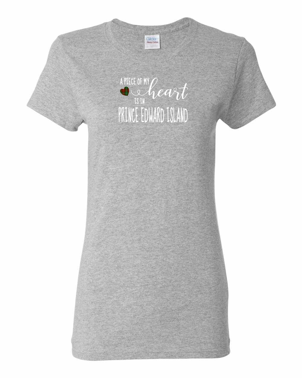 A Piece Of My Heart PEI Tartan Heart Women's Tee
