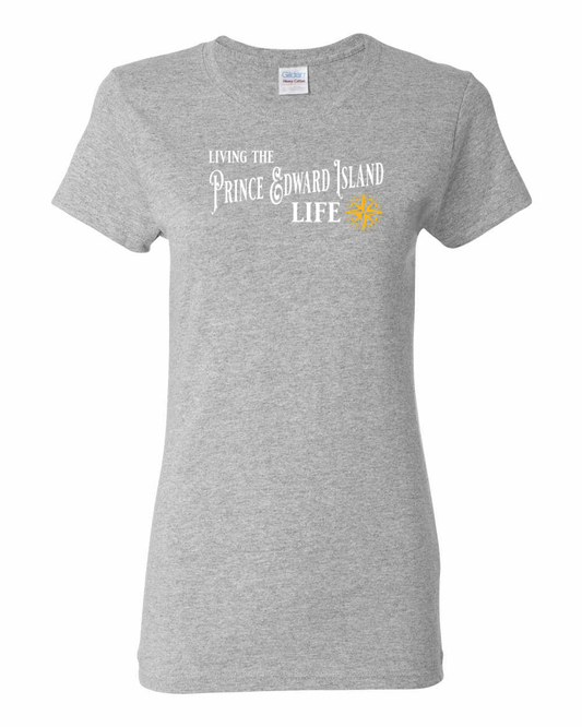 Living the PEI Life Yellow Full Women's Tee