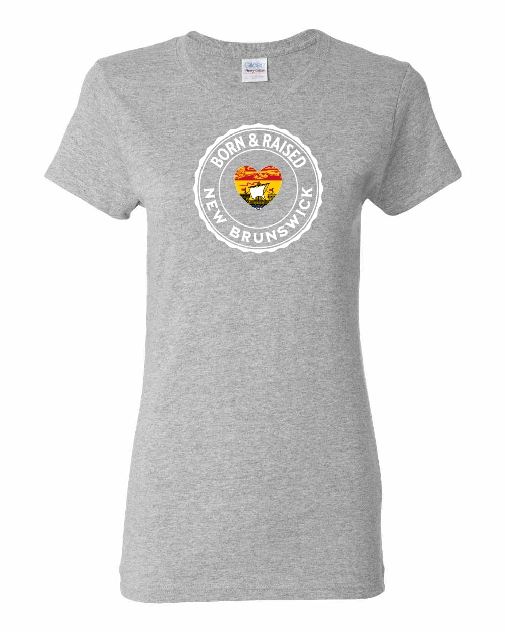 Born and Raised Heart Flag NB Women's Tee