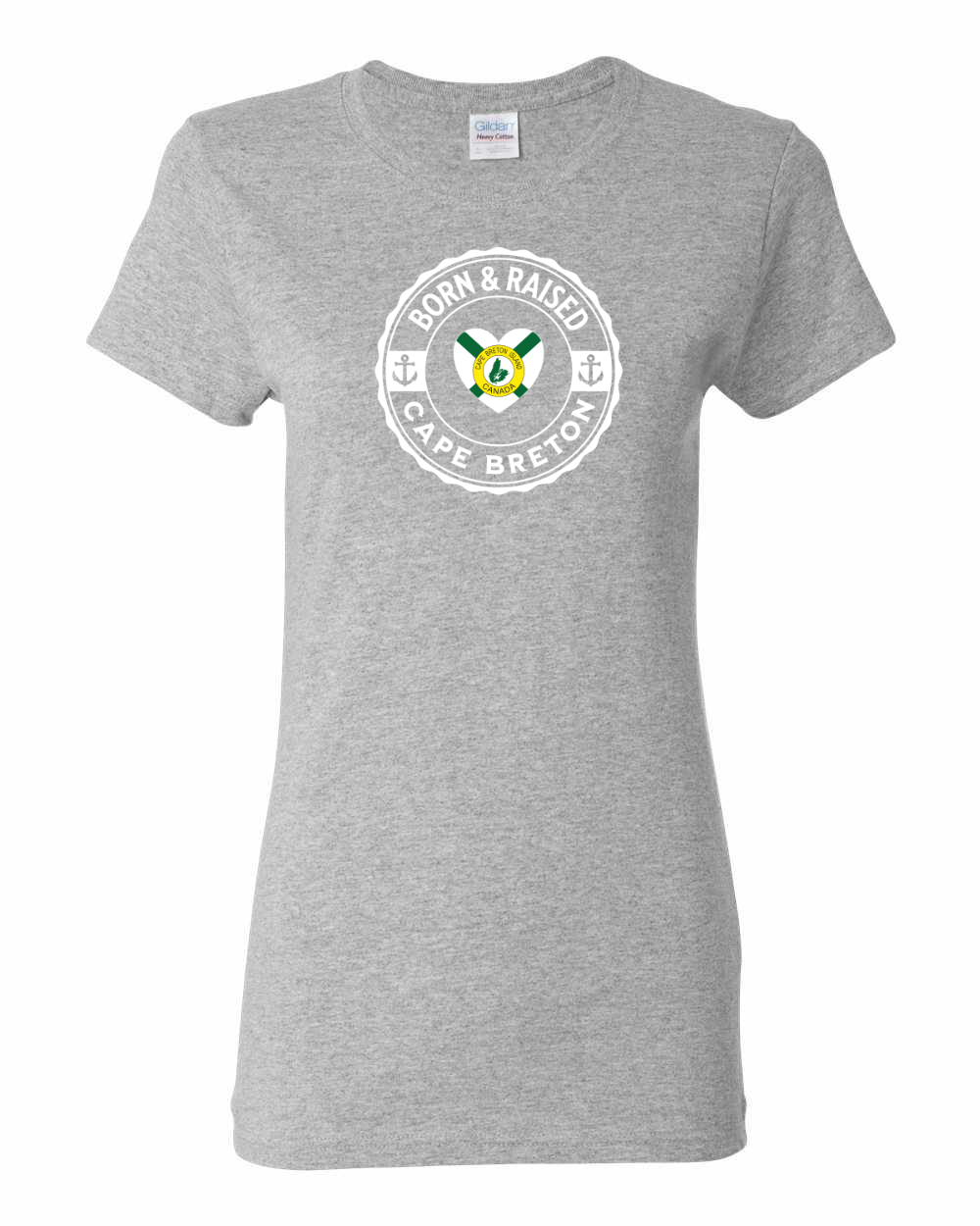 Born and Raised Heart Flag CB Women's Tee