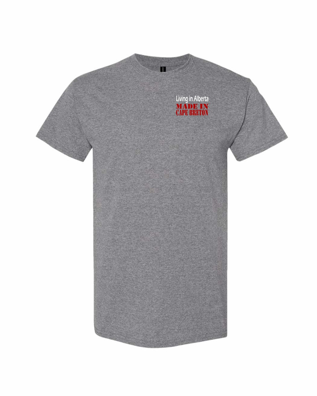 Living Alberta Made in CB Left Chest and Back Men's Tee