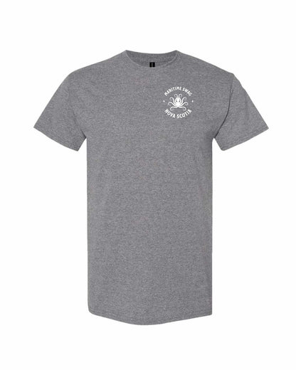 Maritime Swag Nova Scotia Octopus Left Chest and Back mens-tee