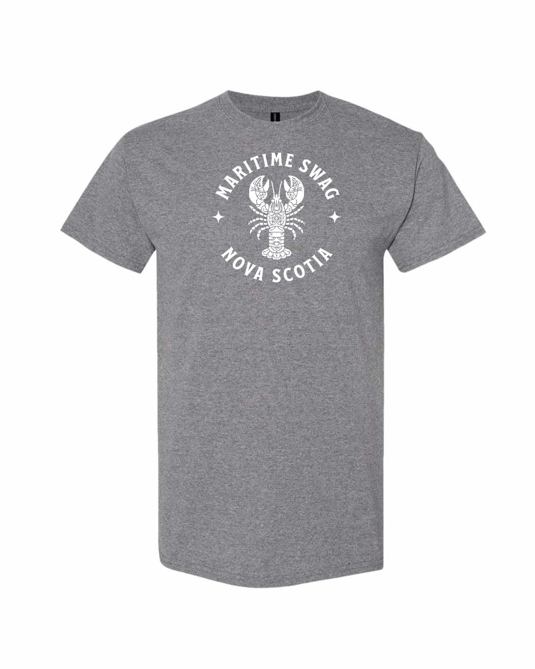 Maritime Swag Nova Scotia Mandala white Lobster Full mens-tee