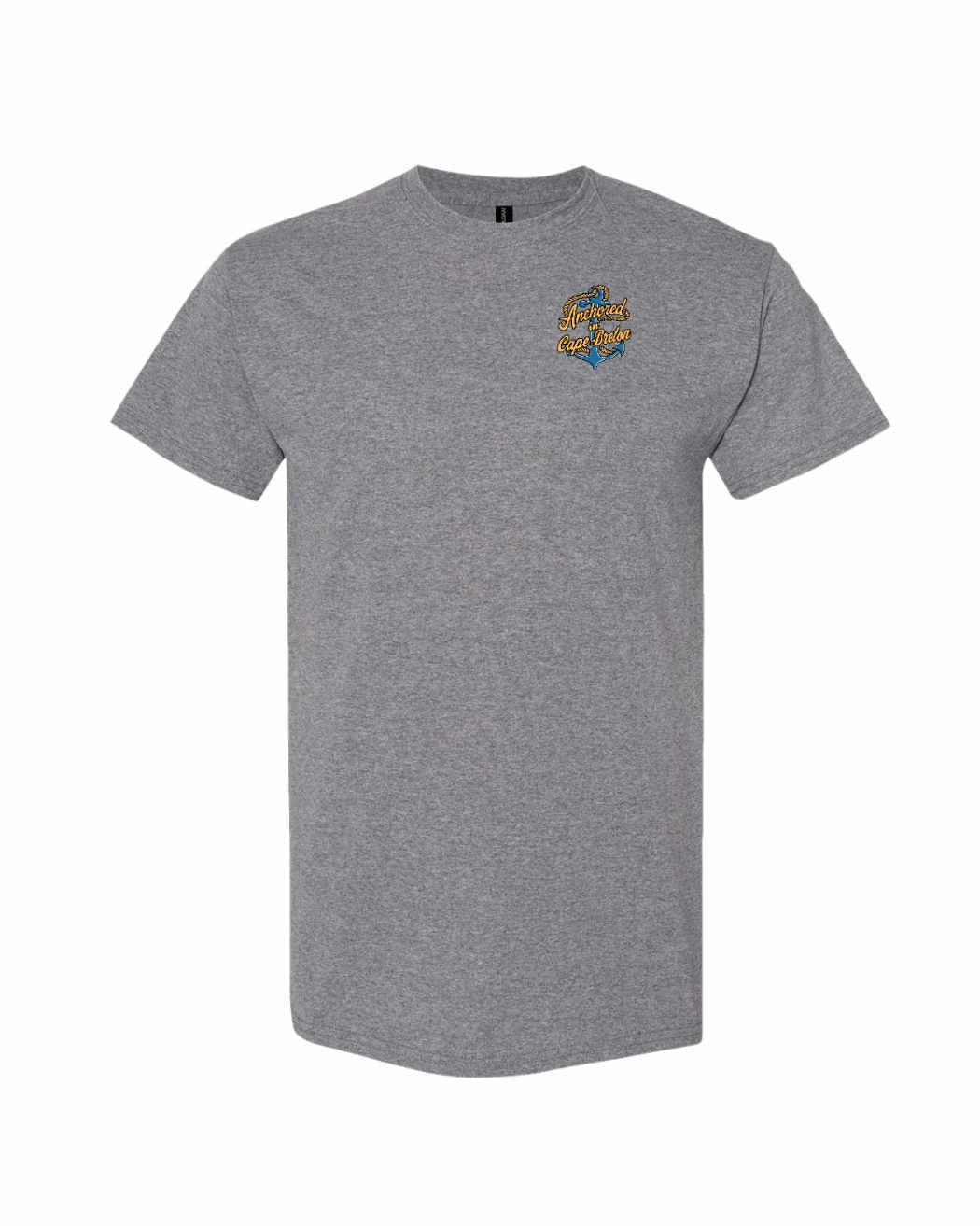 Anchored in Cape Breton (New Design) Left Chest and Back Men's Tee