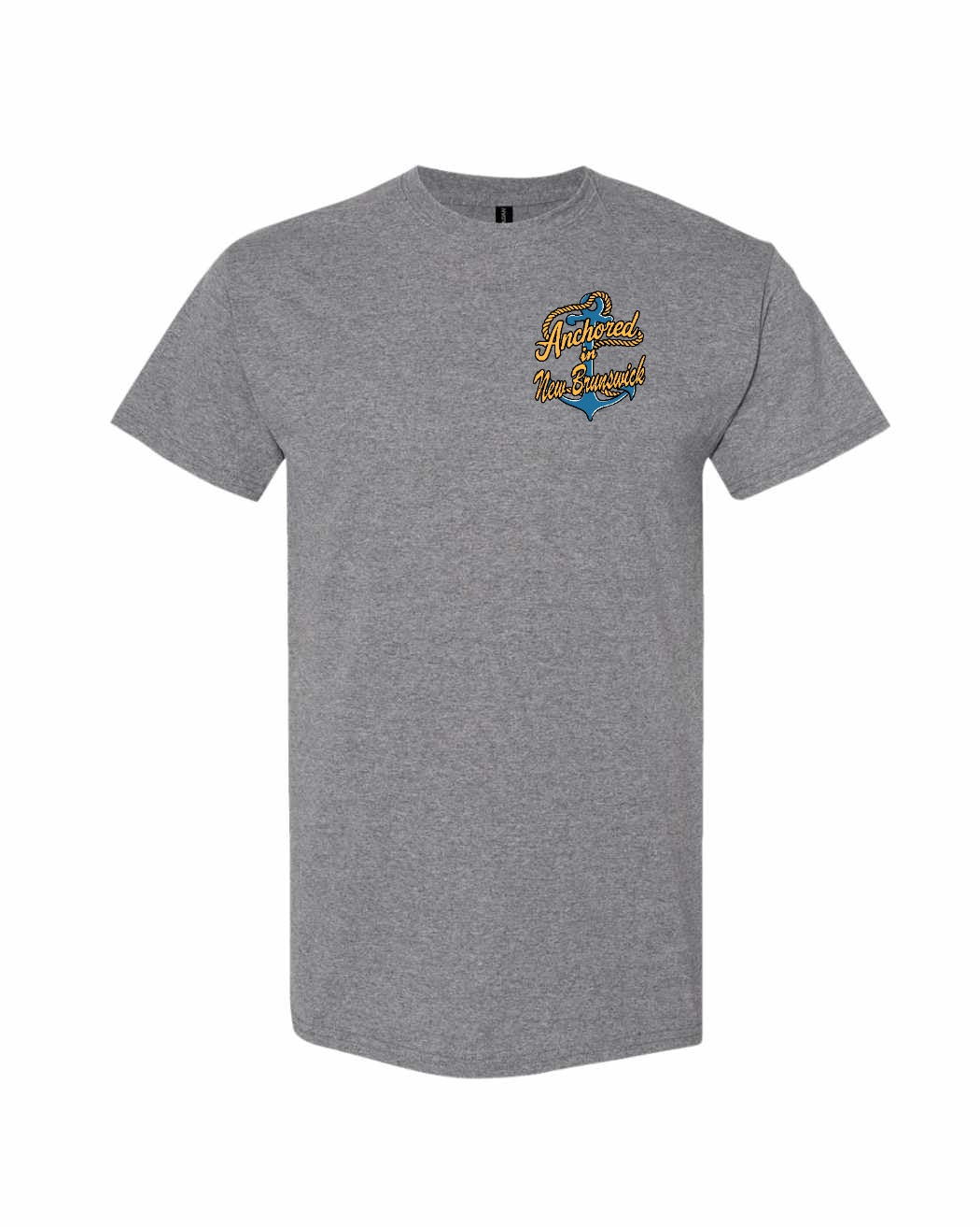 Anchored in New Brunswick Left Chest Men's Tee