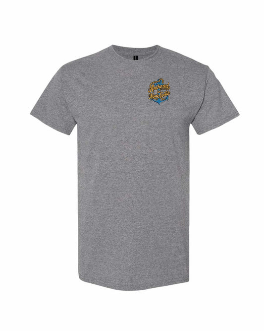 Anchored in Nova Scotia (New Design) Left Chest mens-tee