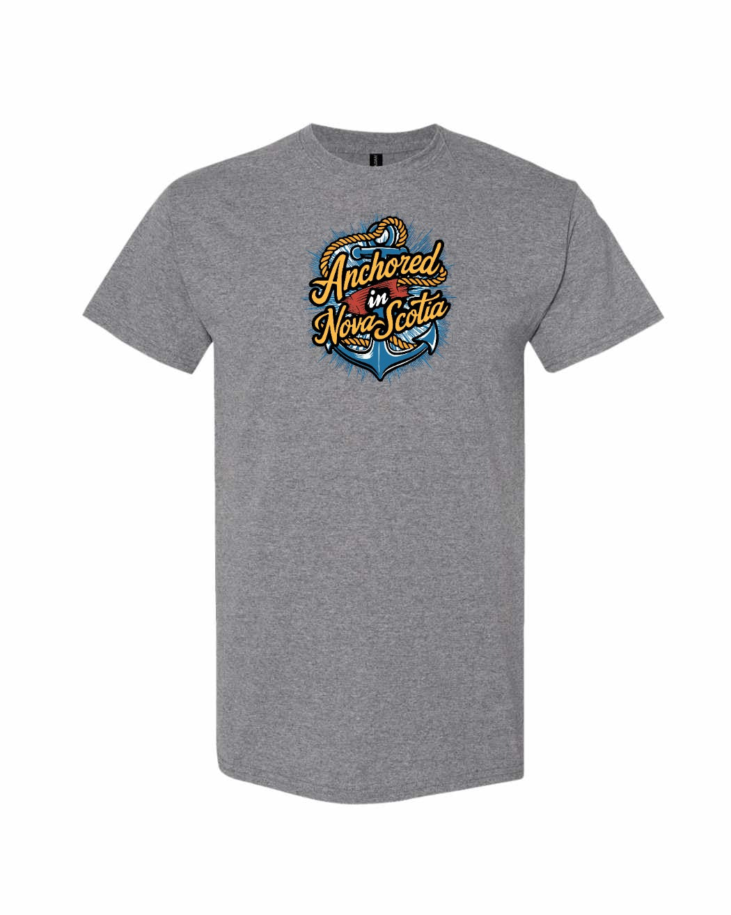 Anchored In Nova Scotia (Old Design) Full mens-tee