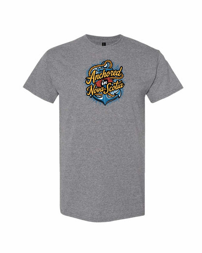 Anchored In Nova Scotia (Old Design) Full mens-tee