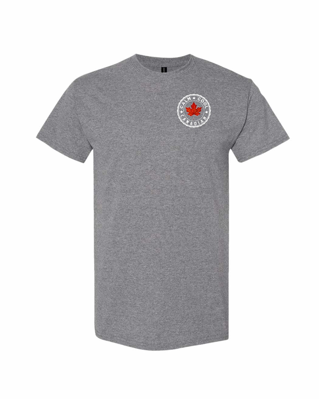Calm Cool Canadian Leaf Left Chest Men's Tee - Gildan Canada (sewn Internationally)