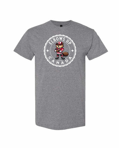 Elbows Up Hockey Beaver Men's Tee - Gildan Canada (sewn Internationally)